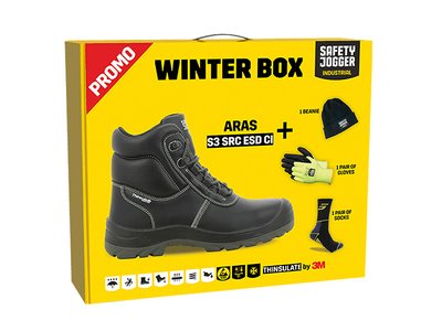 Набор Safety Jogger PROMOARAS (Ботинки Aras, перчатки Construhot, носки SJSock, шапка) PROMOARAS фото