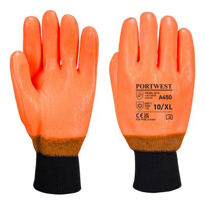 Непромокаемые рабочие светоотражающие перчатки утепленные PORTWEST A450 A450 фото
