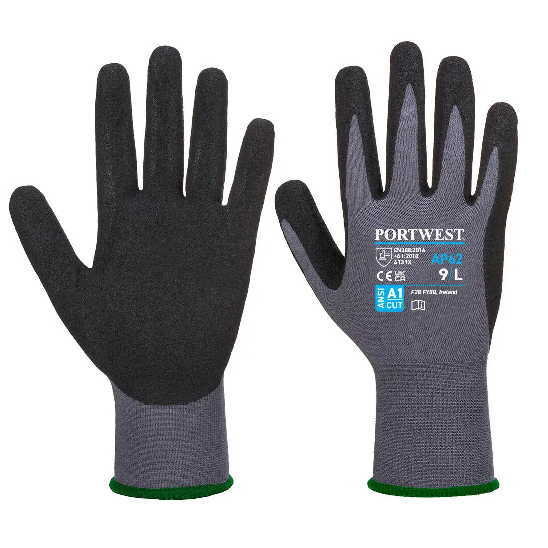 Робочі рукавички з частковим нітрильним покриттям