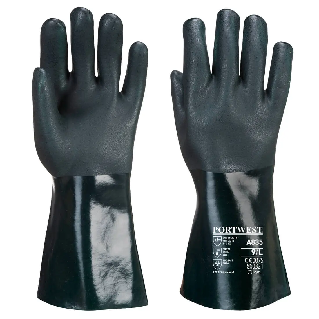 Робочі рукавички з ПВХ покриттям