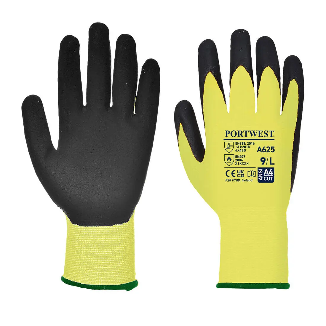 Робочі рукавички з частковим поліуретановим покриттям