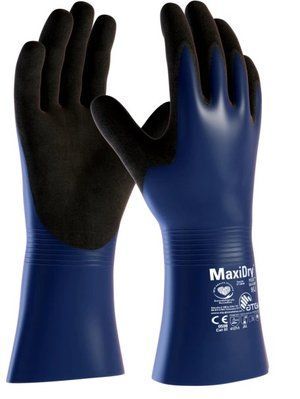 Рукавички ATG MaxiDry Plus 56-530, хімічно стійкі, нітрилові, Type B: JKL, 30см, 4121A 56-53007 фото