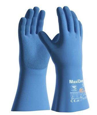 Рукавички ATG MaxiChem Cut 76-733 хімстійкі, латекс, до 100&deg;C, товщ. 1,3 мм, довж. 35 см 76-73308 фото