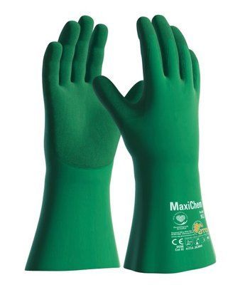 Перчатки ATG MaxiChem 76-830 химстойкие, нитрил, Type A: JKLMNO, толщ. 0,9мм, дл.35см 76-830 фото
